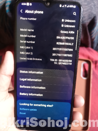 Samsung Galaxy A30S ram 4/64